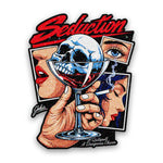 Seduction Skull Wine Glass Glitter Sticker - Glitter Stickers | STICK IT UP