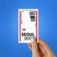 Seoul Sticker waterproof vinyl decal for laptop, bike, car & bottle