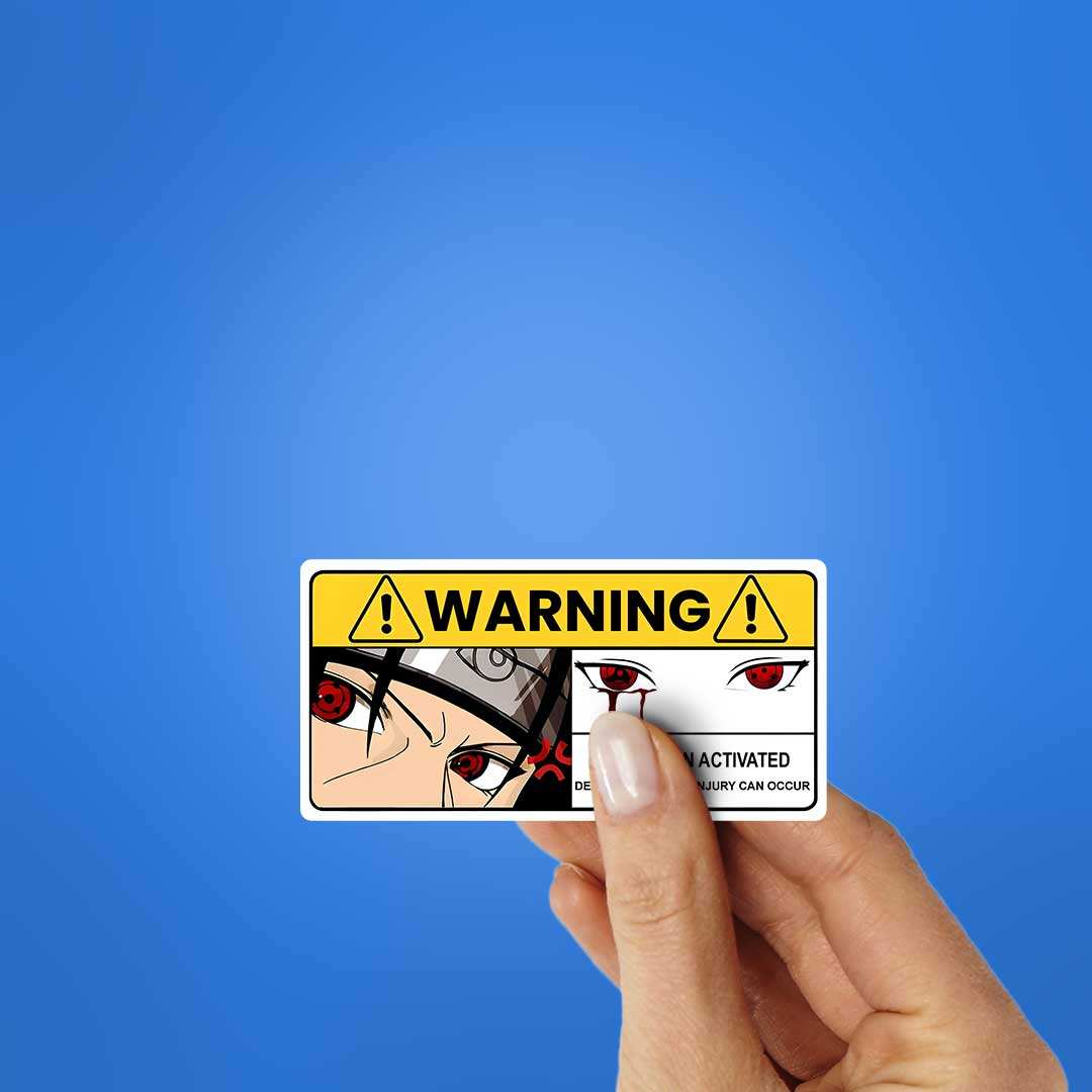 Sharingan Activated Sticker waterproof vinyl decal for laptop, bike, car & bottle