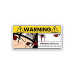 Sharingan Activated Sticker waterproof vinyl decal for laptop, bike, car & bottle