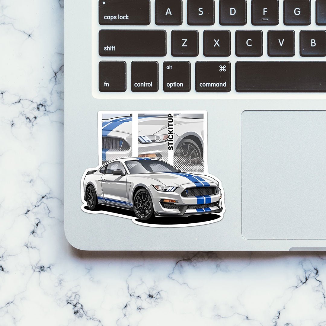 Shelby GT350 Sticker waterproof vinyl decal for laptop, bike, car & bottle