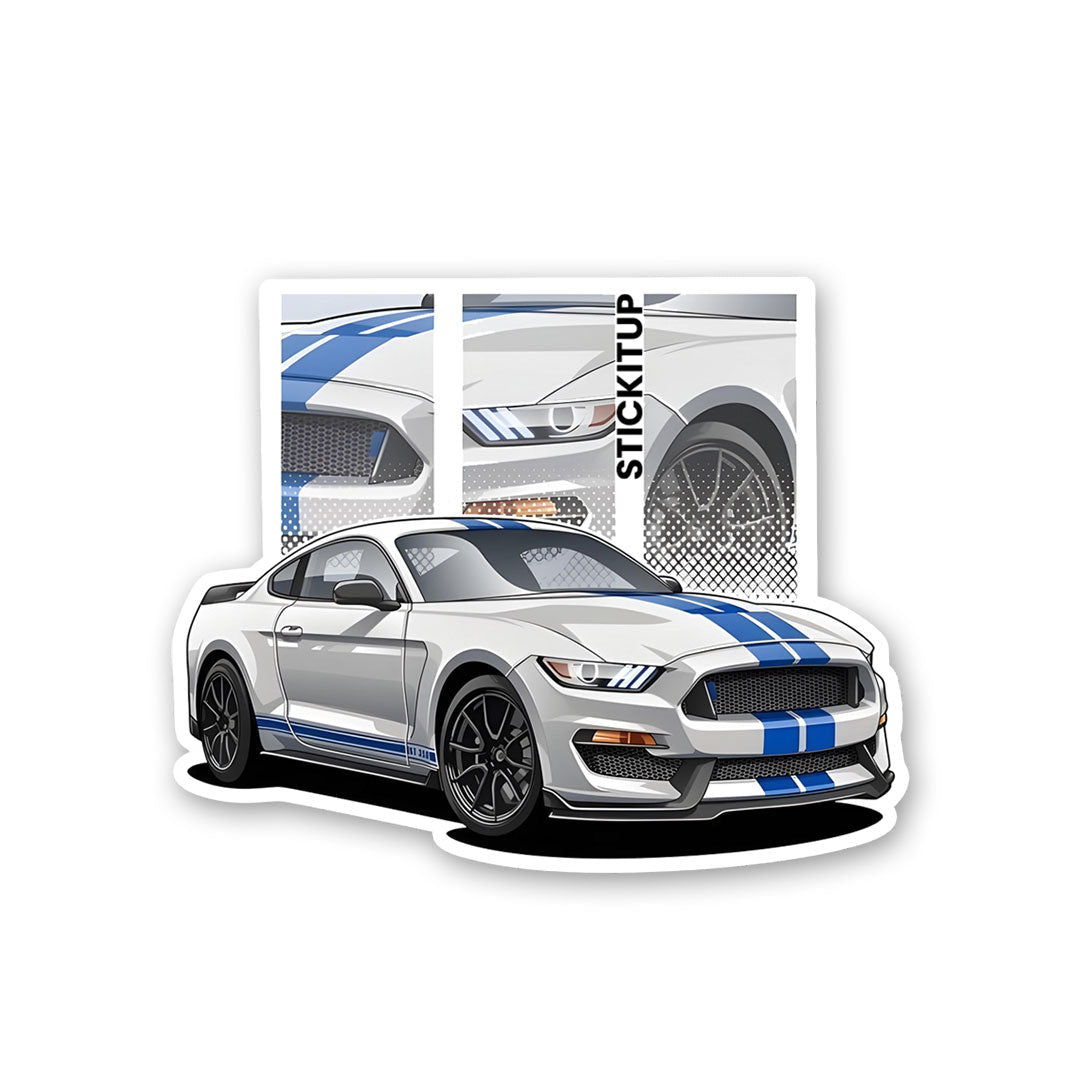 Shelby GT350 Sticker waterproof vinyl decal for laptop, bike, car & bottle