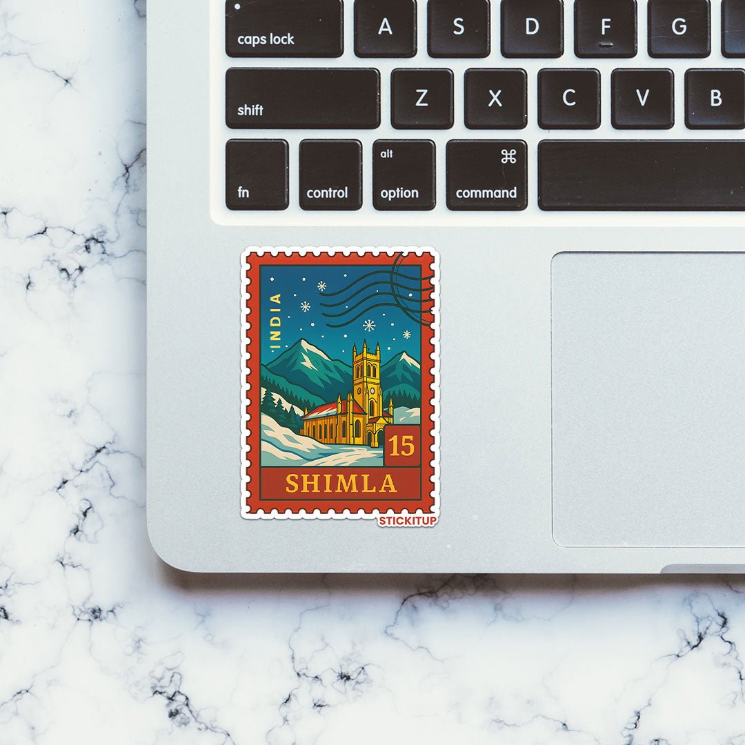 SHIMLA STAMP Sticker waterproof vinyl decal for laptop, bike, car & bottle