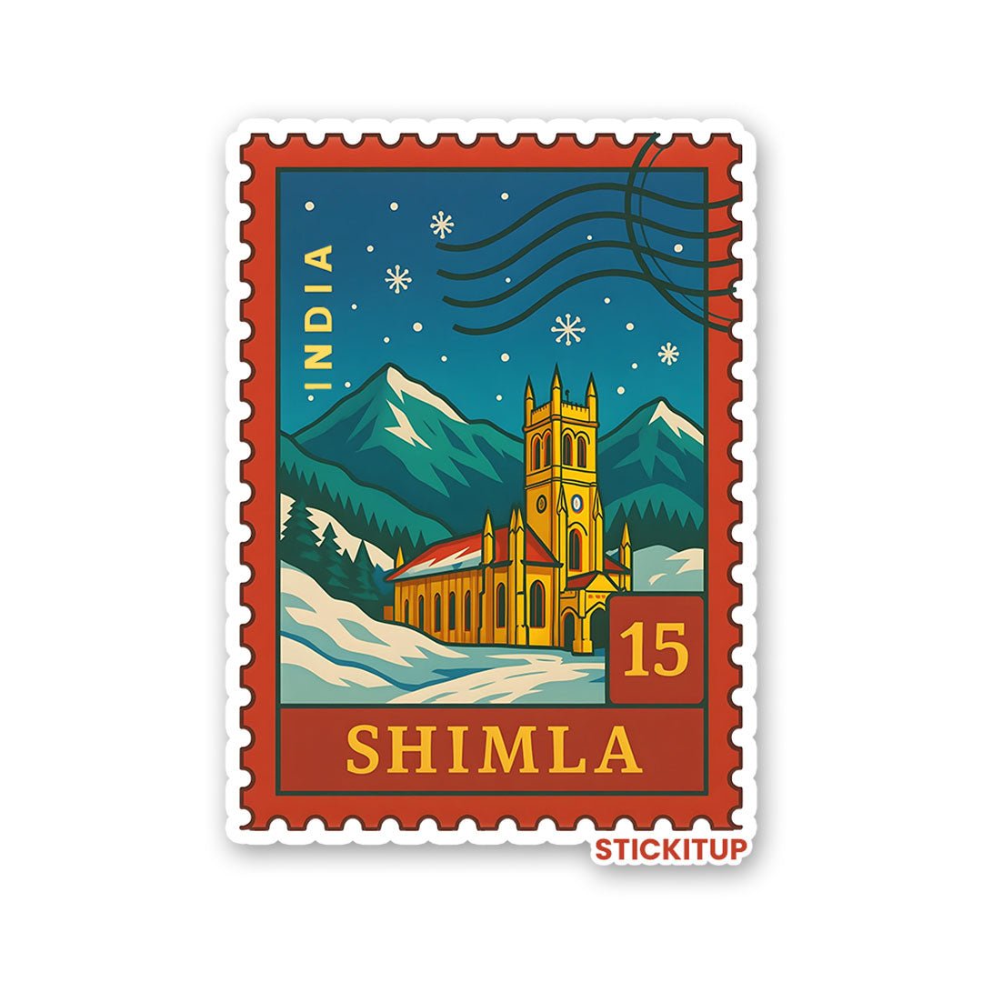 SHIMLA STAMP Sticker waterproof vinyl decal for laptop, bike, car & bottle