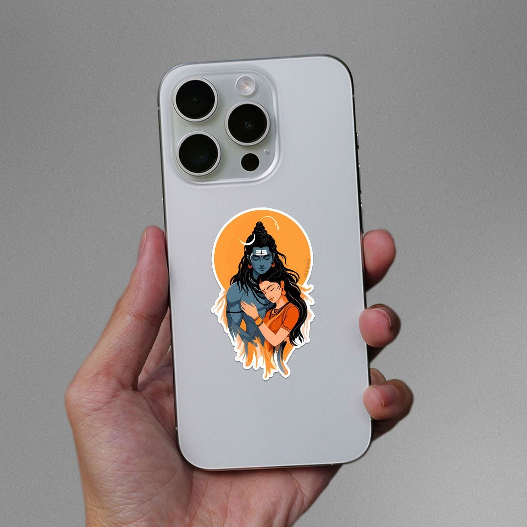 Shiv Paarvatee Sticker waterproof vinyl decal for laptop, bike, car & bottle