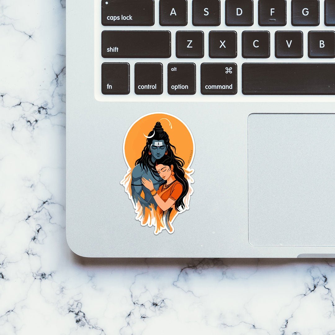 Shiv Paarvatee Sticker waterproof vinyl decal for laptop, bike, car & bottle