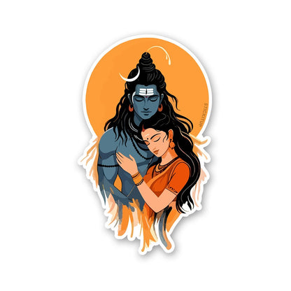 Shiv Paarvatee Sticker waterproof vinyl decal for laptop, bike, car & bottle