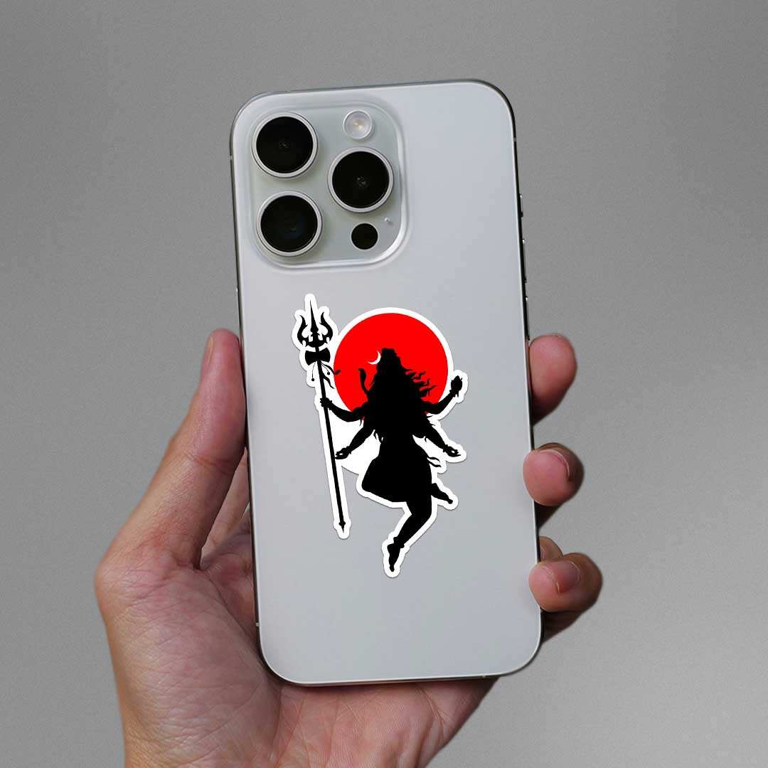 Shiv Tandav Sticker waterproof vinyl decal for laptop, bike, car & bottle
