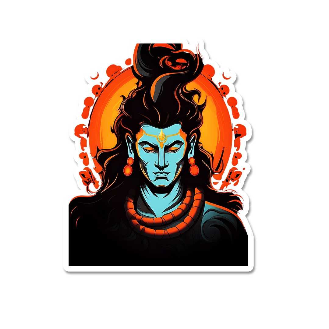 Shiva Sticker waterproof vinyl decal for laptop, bike, car & bottle