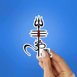 Shiva Trishul Sticker waterproof vinyl decal for laptop, bike, car & bottle