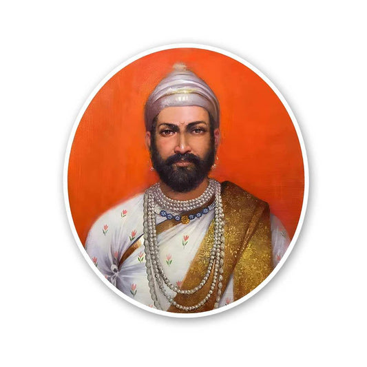 Shivaji Maharaj Ji 2.0 Sticker waterproof vinyl decal for laptop, bike, car & bottle
