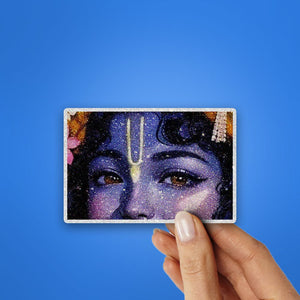 Shree Ram 0.01 Glitter Sticker waterproof vinyl decal for laptop, bike, car & bottle