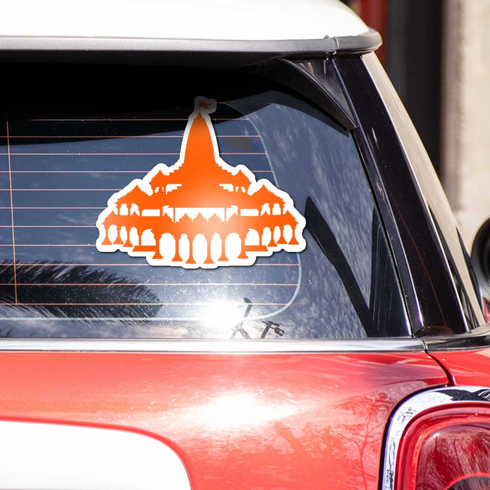 Shree Ram Mandir Bumper Sticker - Bumper Sticker | STICK IT UP