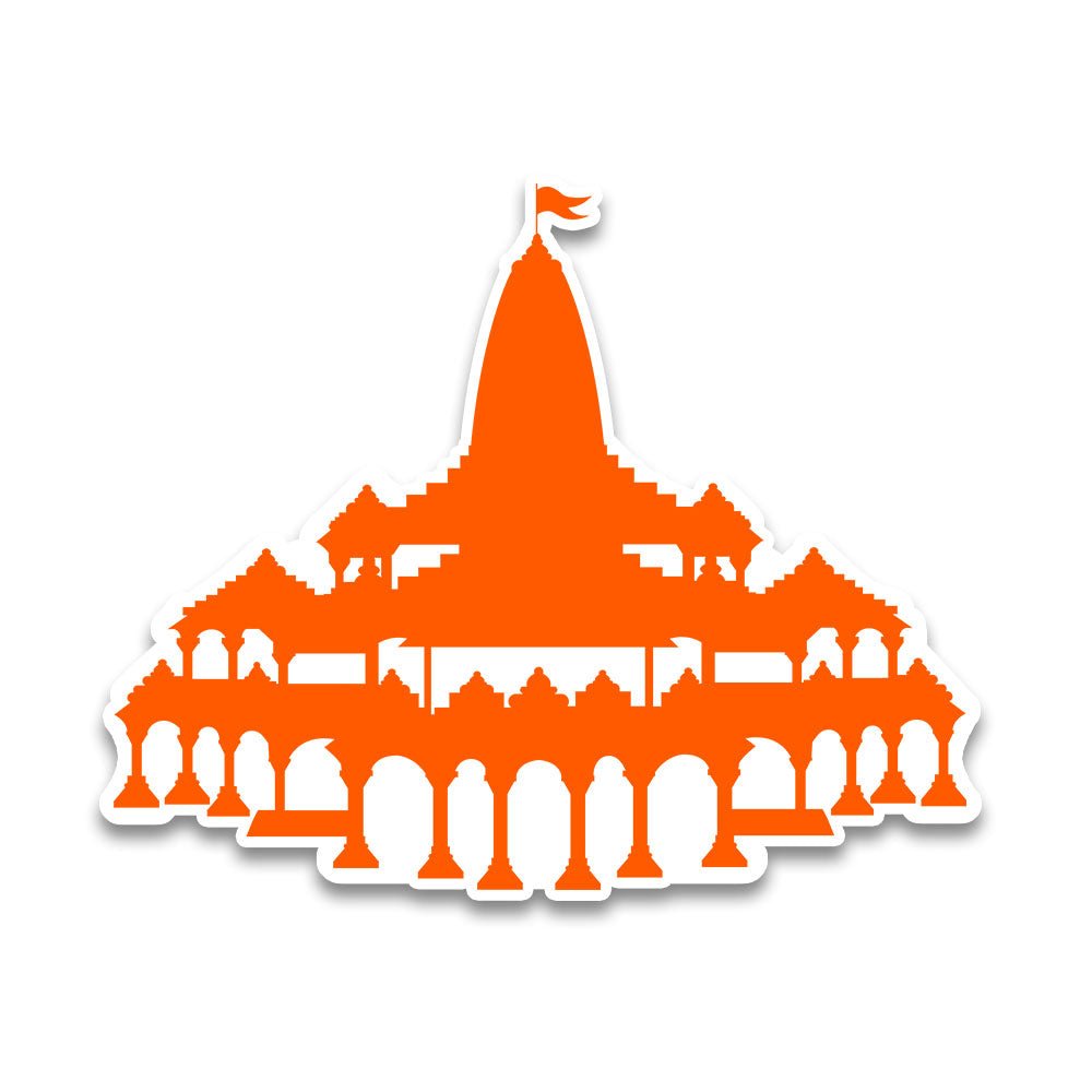 Shree Ram Mandir Bumper Sticker - Bumper Sticker | STICK IT UP