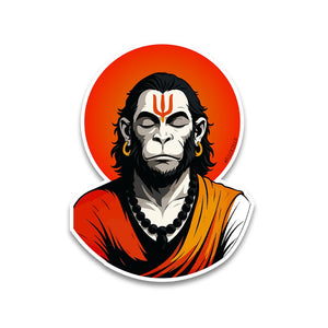 Shri Hanuman Ji Bumper Sticker waterproof vinyl decal for laptop, bike, car & bottle