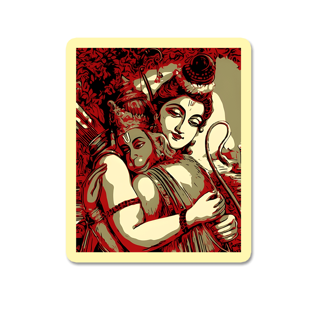 Shri Ram Sticker waterproof vinyl decal for laptop, bike, car & bottle
