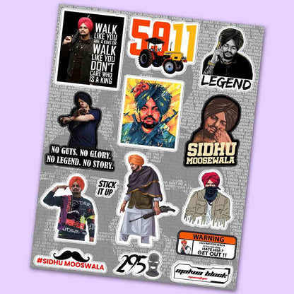 Sidhu Moose Wala Mini sticker sheet - STICK IT UP