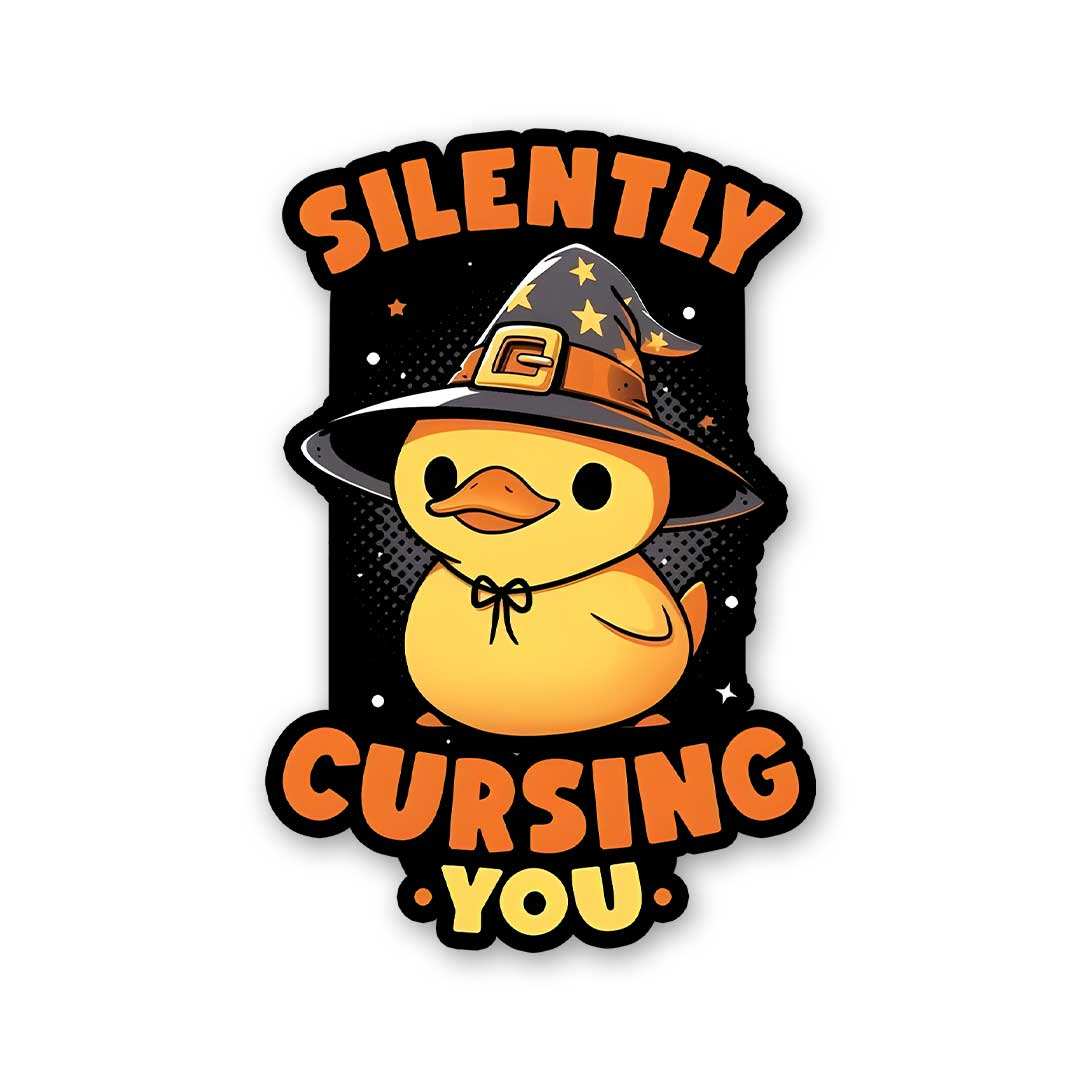 Silently Cursing You Sticker waterproof vinyl decal for laptop, bike, car & bottle