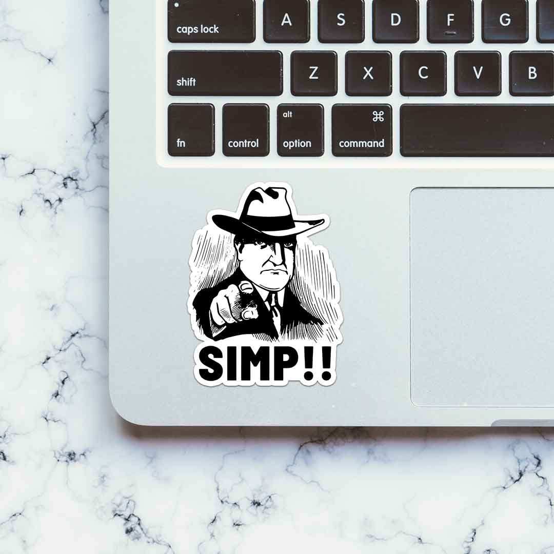 Simp Sticker waterproof vinyl decal for laptop, bike, car & bottle