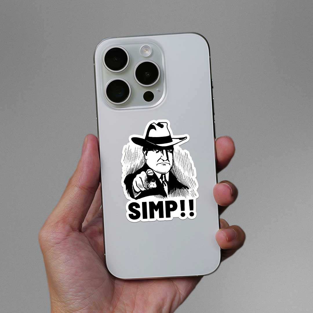 Simp Sticker waterproof vinyl decal for laptop, bike, car & bottle
