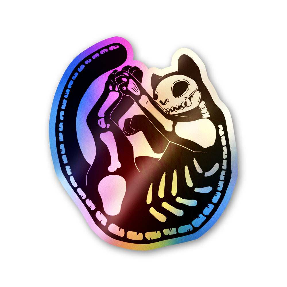 Skeleton Holographic Stickers waterproof vinyl decal for laptop, bike, car & bottle
