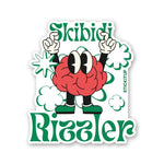 Skibidi RIzzler Sticker waterproof vinyl decal for laptop, bike, car & bottle