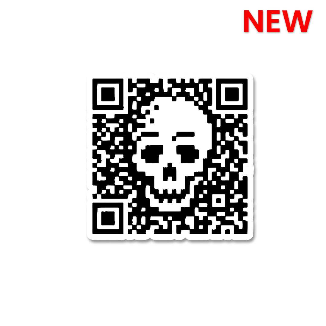 Skull Barcode Sticker waterproof vinyl decal for laptop, bike, car & bottle