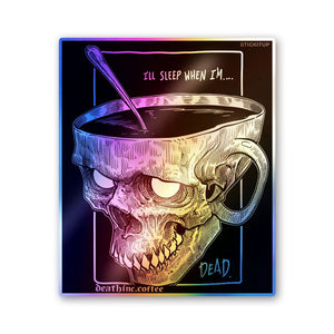 Skull Brain Bowl Holographic Stickers - Holographic stickers | STICK IT UP
