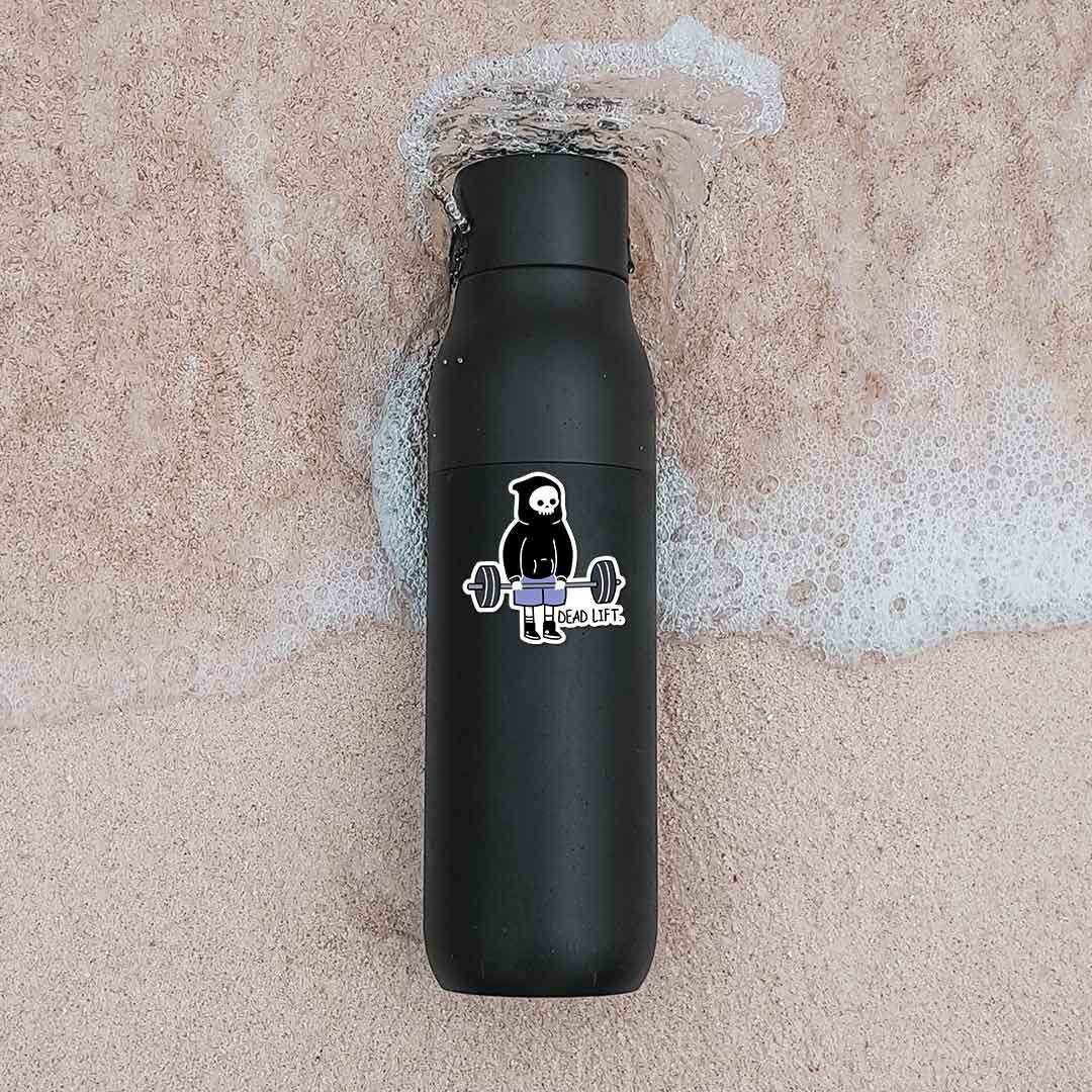 Skull Dead Lift Sticker waterproof vinyl decal for laptop, bike, car & bottle