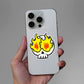 Skull On Fire Sticker waterproof vinyl decal for laptop, bike, car & bottle
