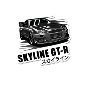 Skyline Gt Sticker waterproof vinyl decal for laptop, bike, car & bottle