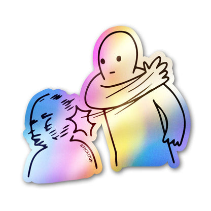 Slap Sticker Holographic Stickers waterproof vinyl decal for laptop, bike, car & bottle