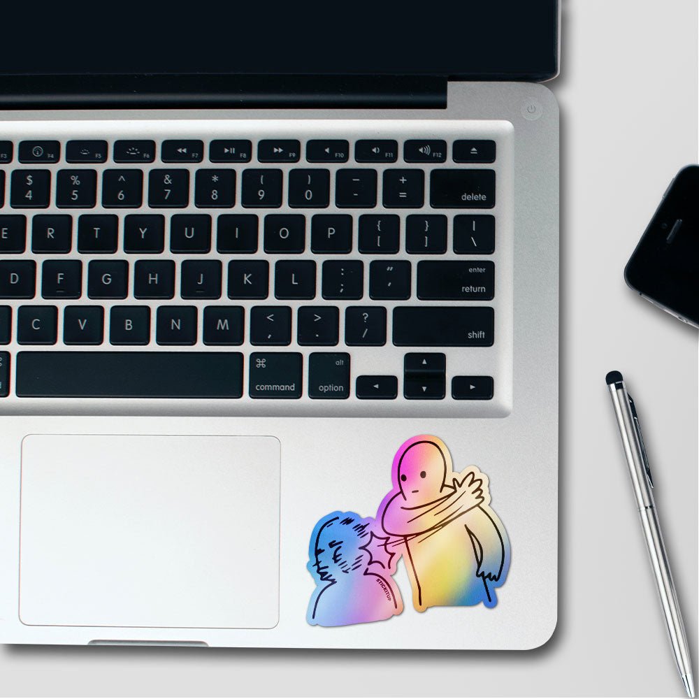Slap Sticker Holographic Stickers waterproof vinyl decal for laptop, bike, car & bottle