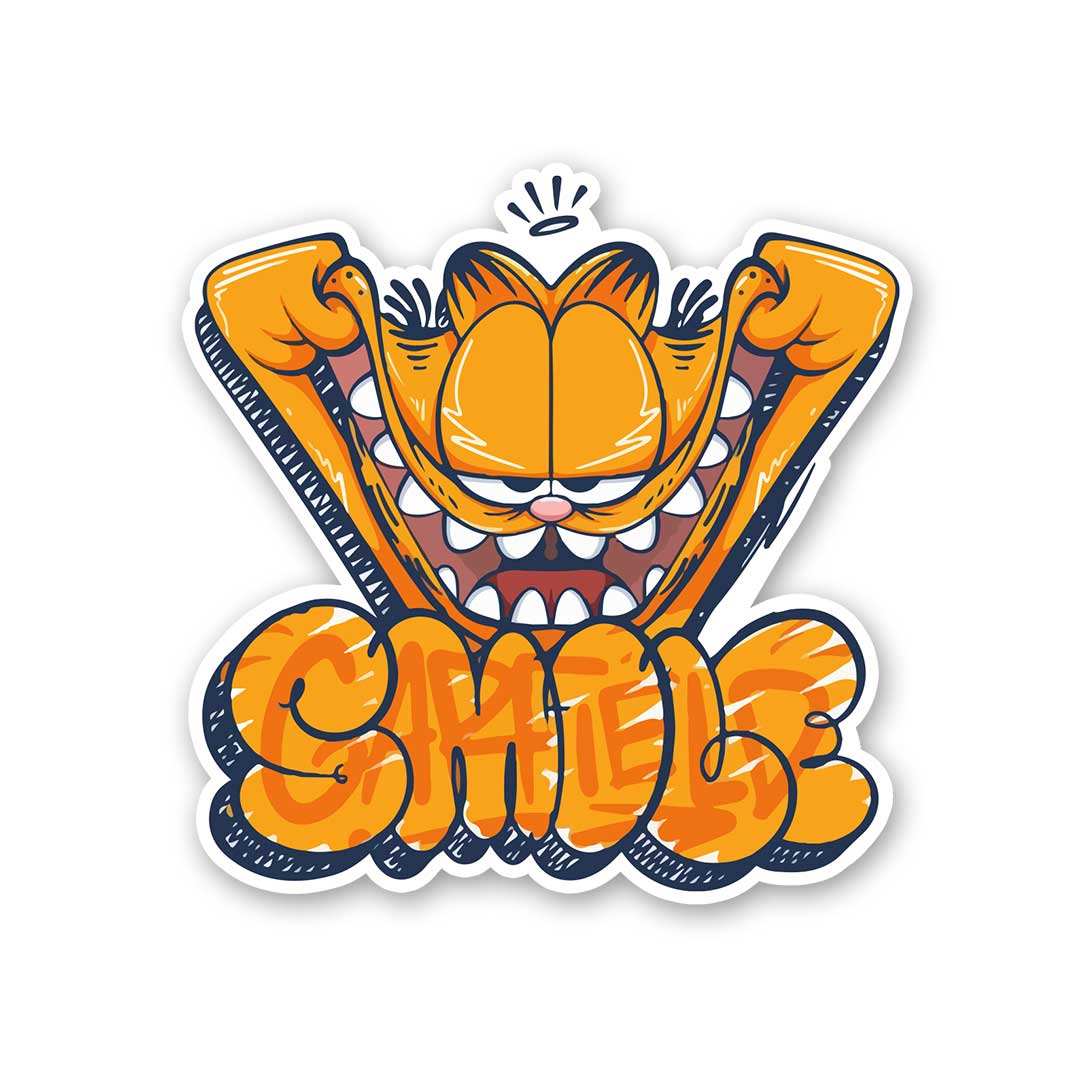 Smile Sticker waterproof vinyl decal for laptop, bike, car & bottle