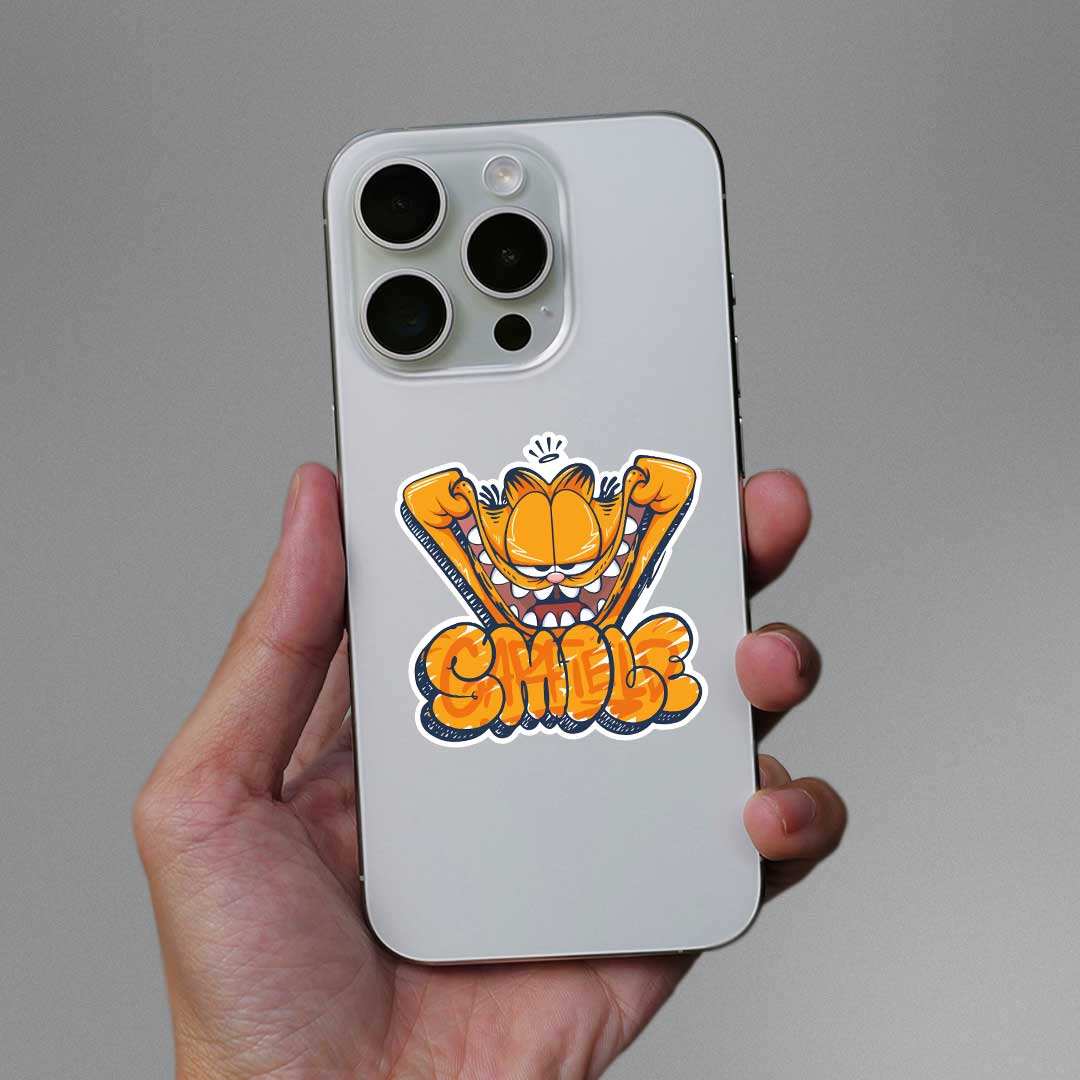 Smile Sticker waterproof vinyl decal for laptop, bike, car & bottle