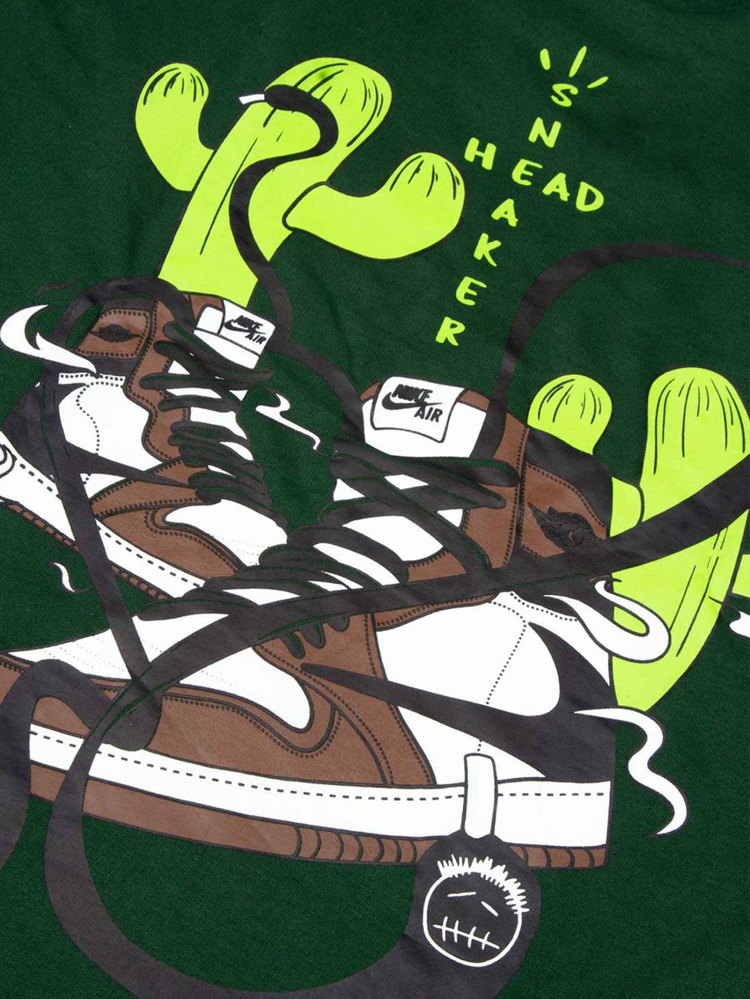 SNEAKER HEAD T - SHIRT waterproof vinyl decal for laptop, bike, car & bottle