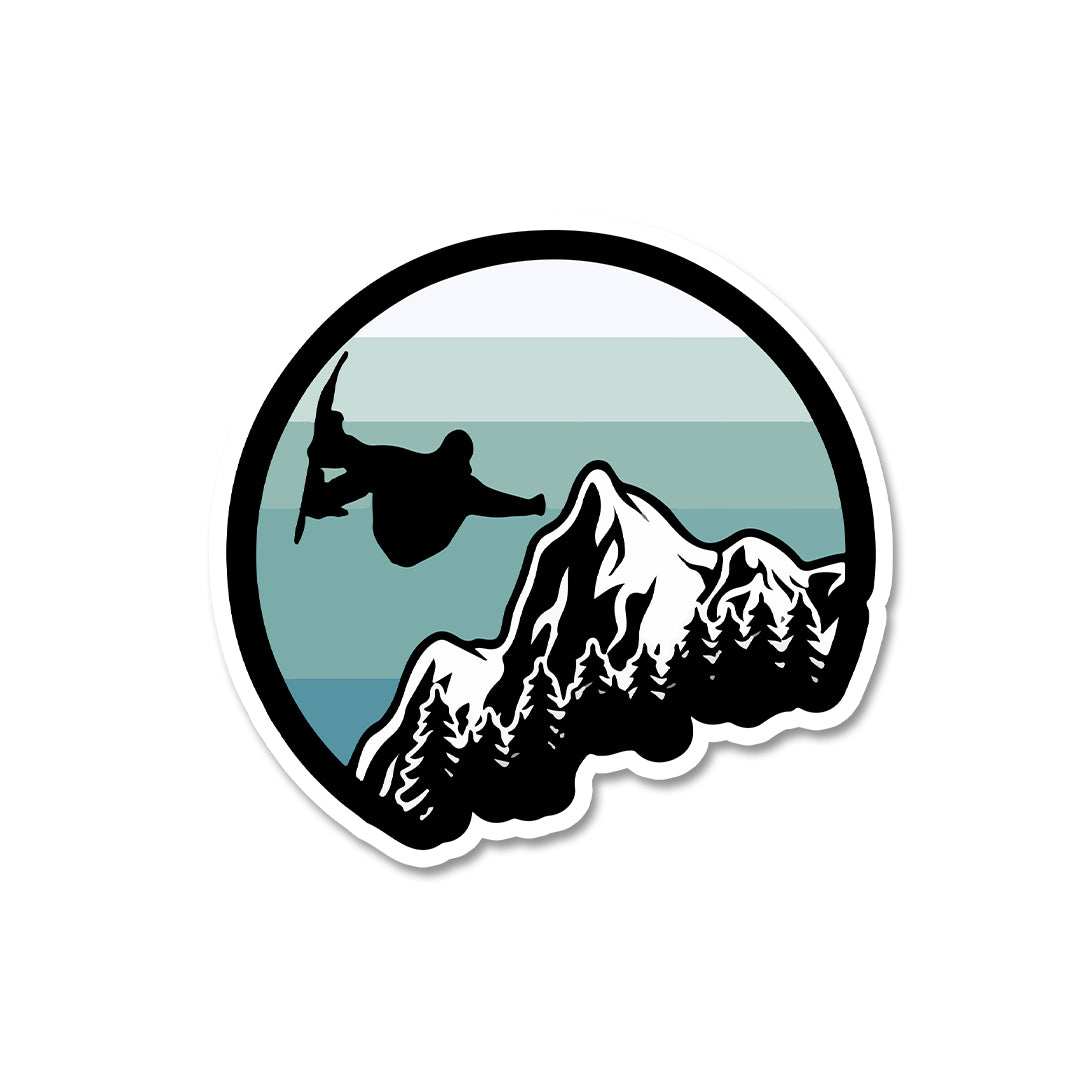 Snow Surfing Sticker waterproof vinyl decal for laptop, bike, car & bottle