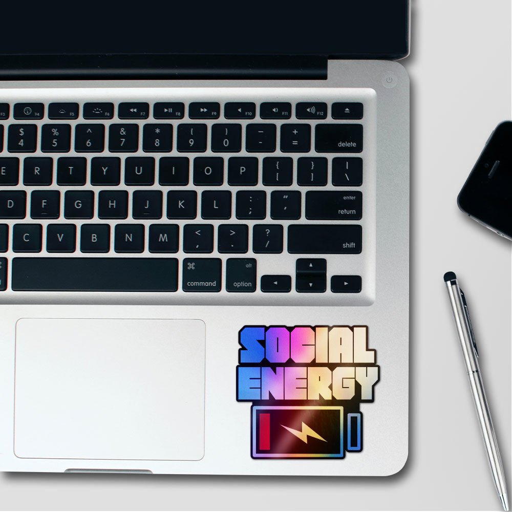 Social Energy 1.0 Holographic Stickers - Holographic stickers | STICK IT UP