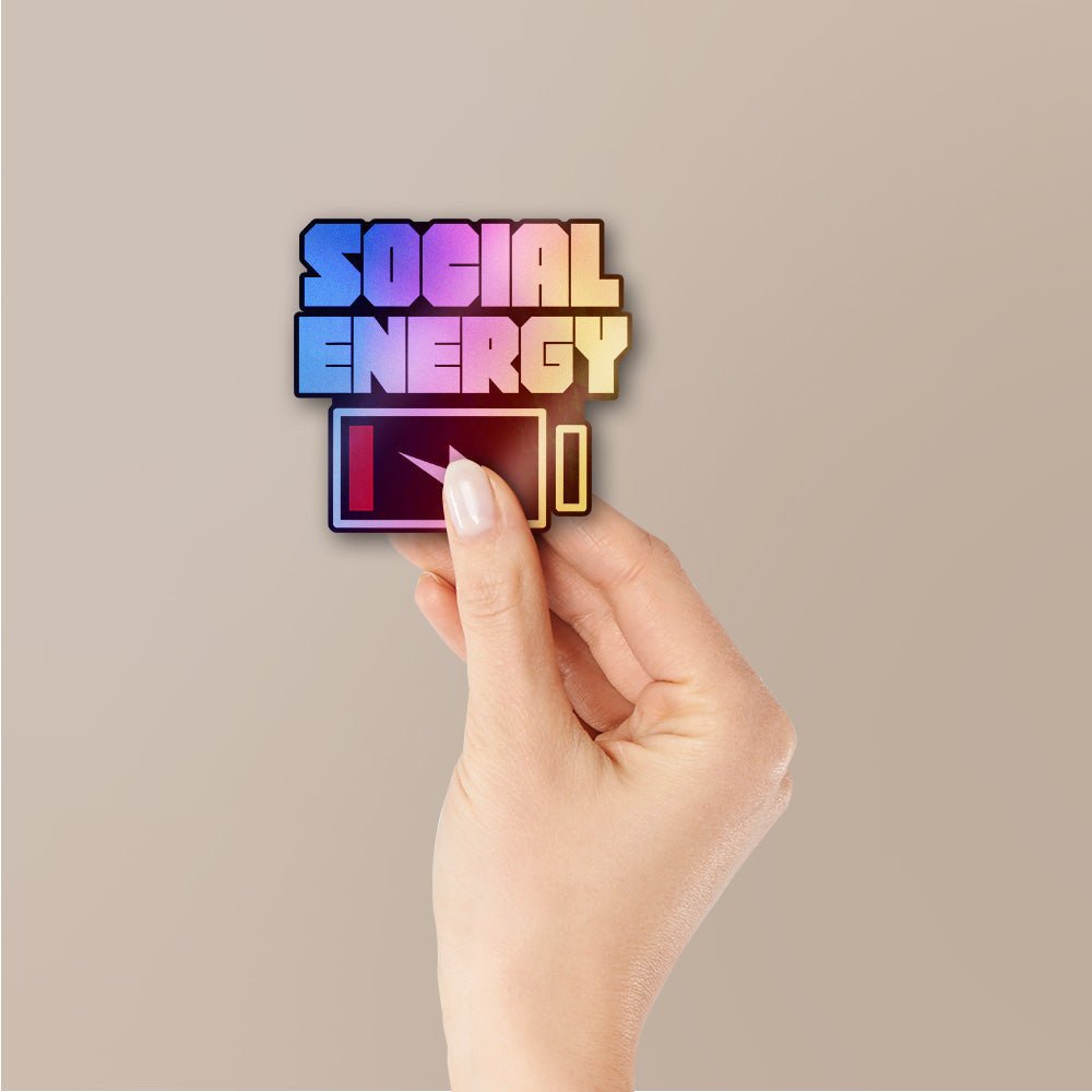 Social Energy 1.0 Holographic Stickers - Holographic stickers | STICK IT UP
