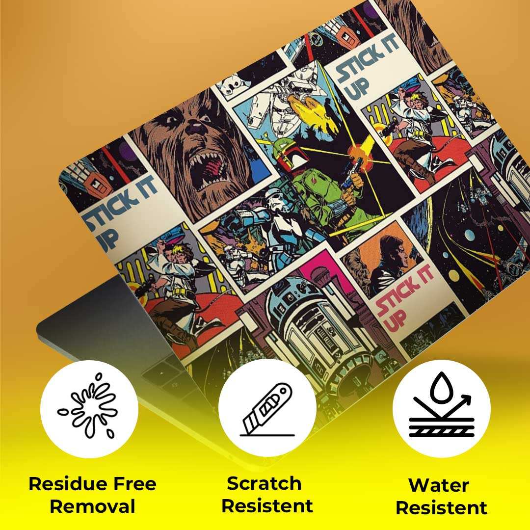 Space Laptop Skin waterproof vinyl decal for laptop, bike, car & bottle