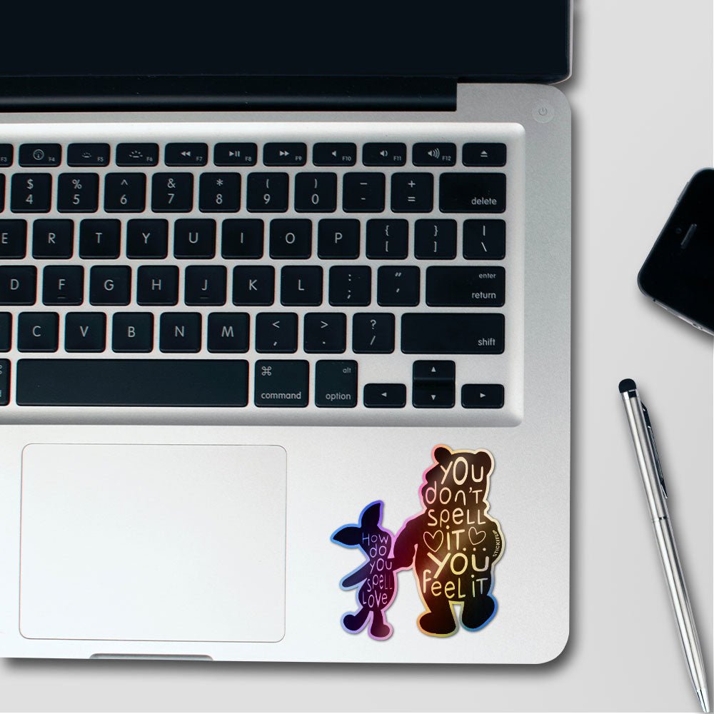 Spell It Feel It Sticker Holographic Stickers waterproof vinyl decal for laptop, bike, car & bottle