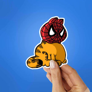 Spider Cat Sticker waterproof vinyl decal for laptop, bike, car & bottle