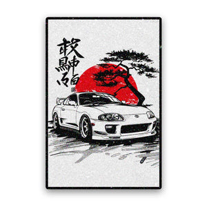 Sports Car Sketch Art Glitter Sticker - Glitter Stickers | STICK IT UP