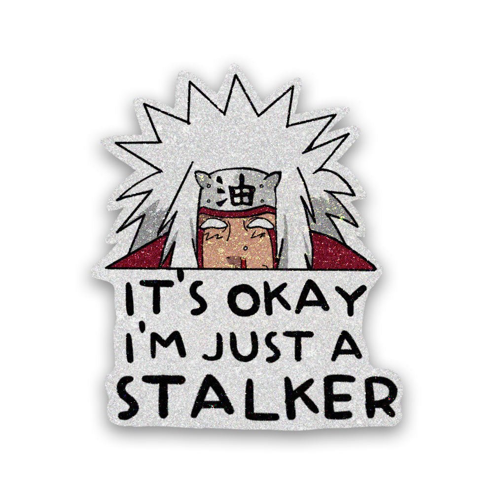 Stalker Glitter Sticker waterproof vinyl decal for laptop, bike, car & bottle