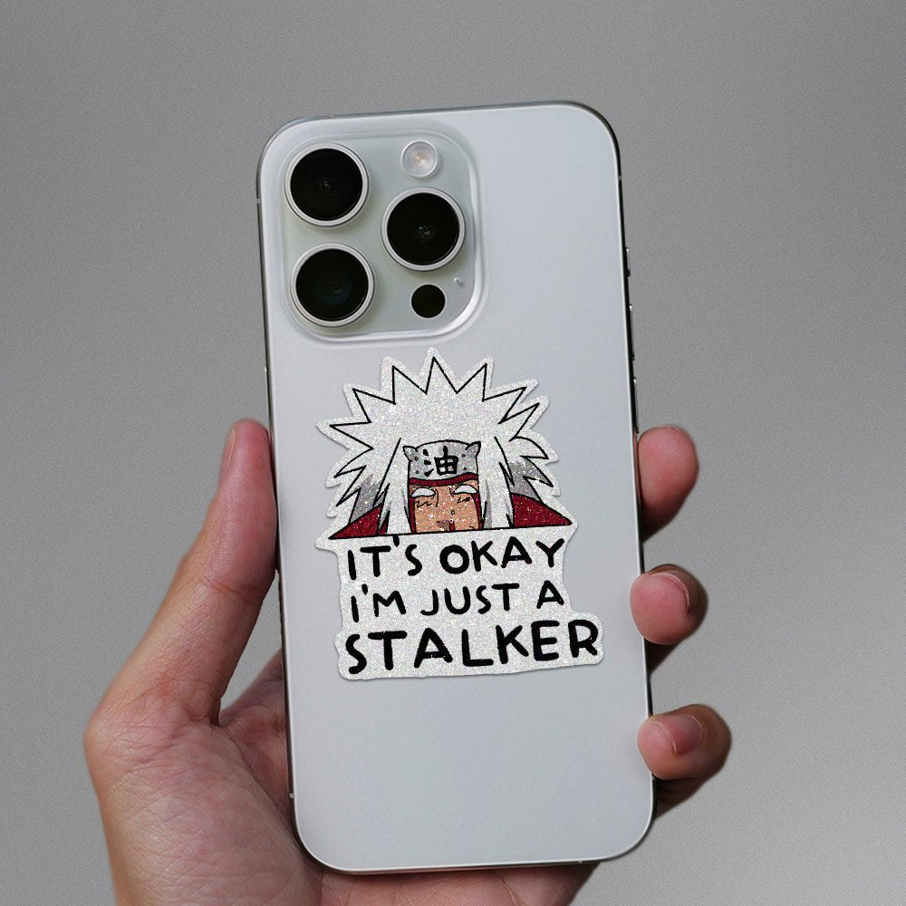 Stalker Glitter Sticker waterproof vinyl decal for laptop, bike, car & bottle