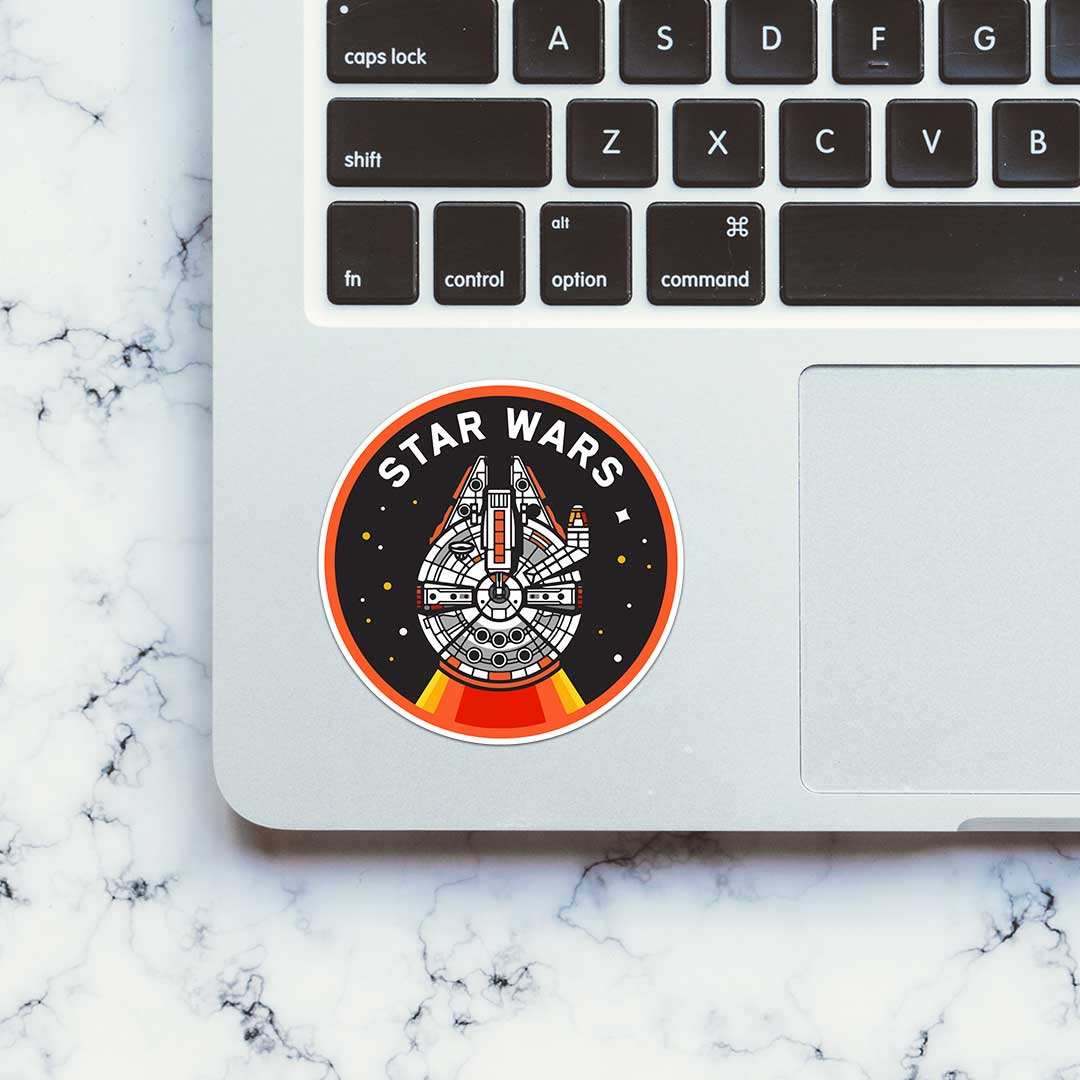 Star Wars Ship Sticker waterproof vinyl decal for laptop, bike, car & bottle