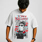 STAY FOCUSED OVERSIZED T - SHIRT waterproof vinyl decal for laptop, bike, car & bottle