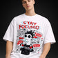 STAY FOCUSED OVERSIZED T - SHIRT waterproof vinyl decal for laptop, bike, car & bottle