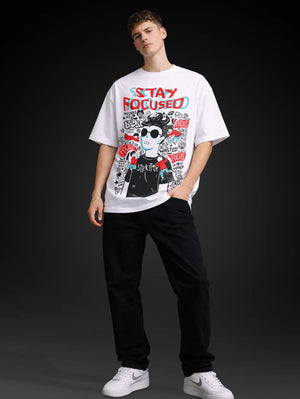 STAY FOCUSED OVERSIZED T - SHIRT - STICK IT UP