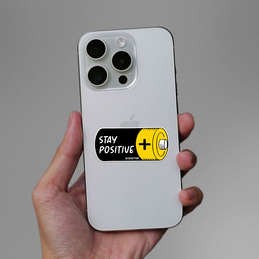Stay Positive 1.0 Sticker waterproof vinyl decal for laptop, bike, car & bottle